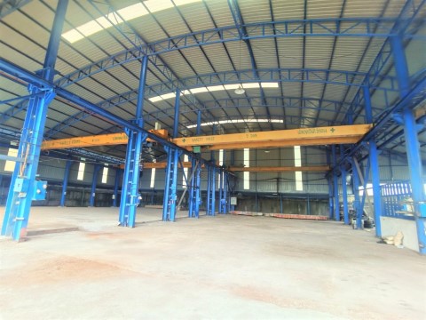 ให้เช่า โกดัง FA073 มี Overhead crane ใบ รง4. ห้วยโป่ง ระยอง . 2470 ตรม. 14 ไร่ 37 ตร.วา ใกล้ถนนสุขุ