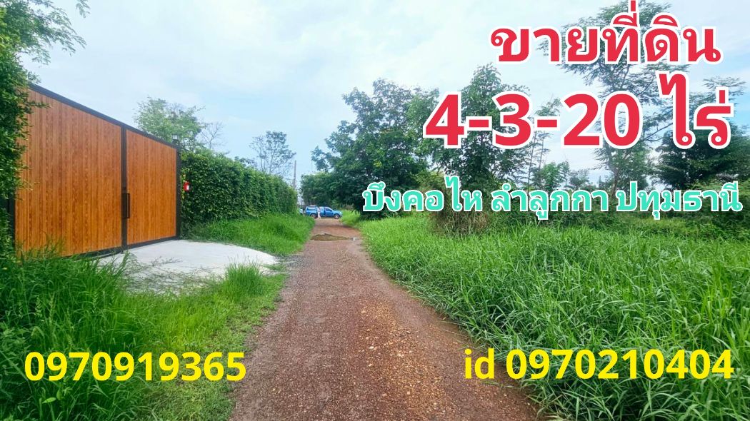 ขาย ที่ดิน สวนเกษตร 4 ไร่ 3 งาน 20 ตร.วา บึงคอไห ลำลูกกา ปทุมธานี